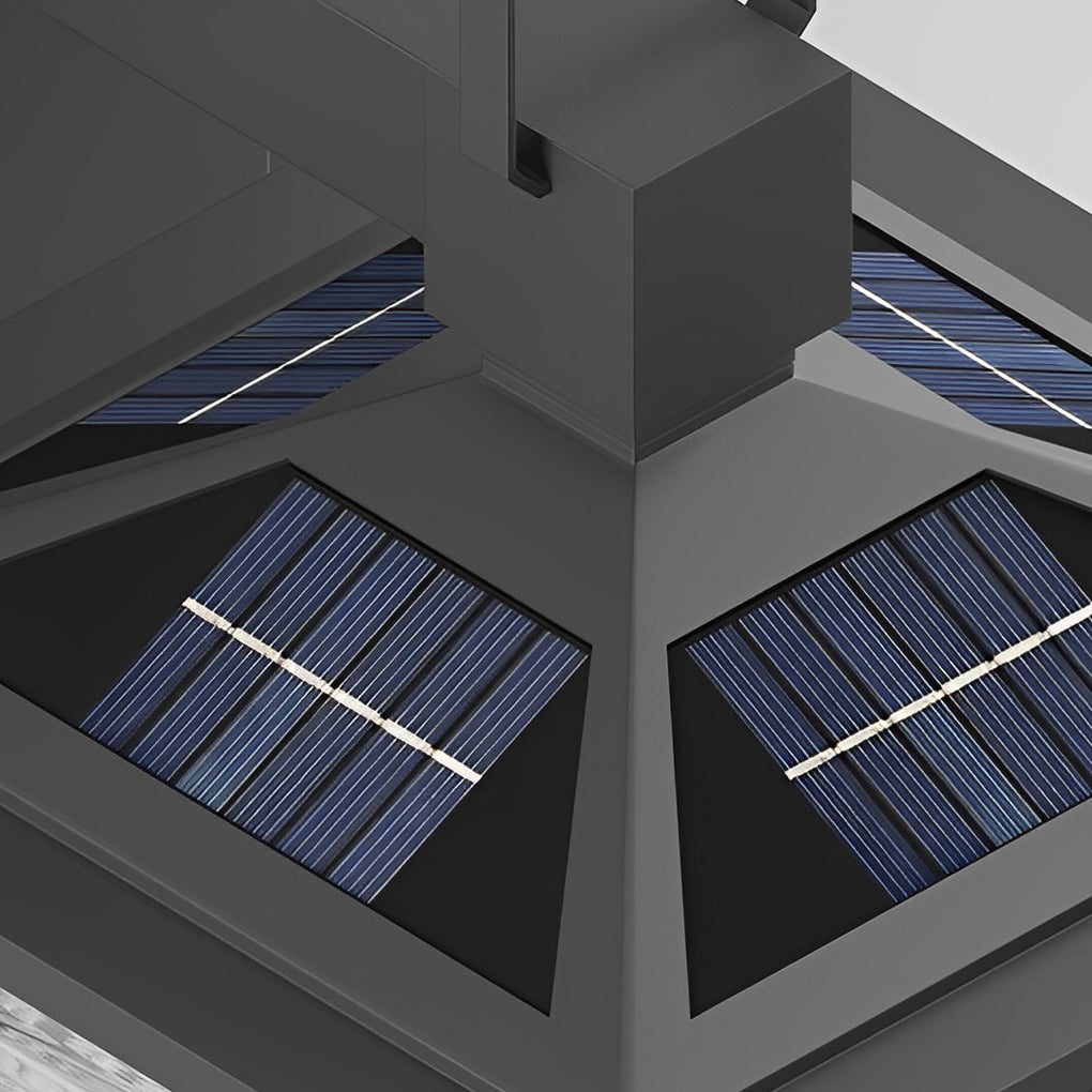 Valeri Solar-Powered Retro Wall Light With Thickened Glass Shade