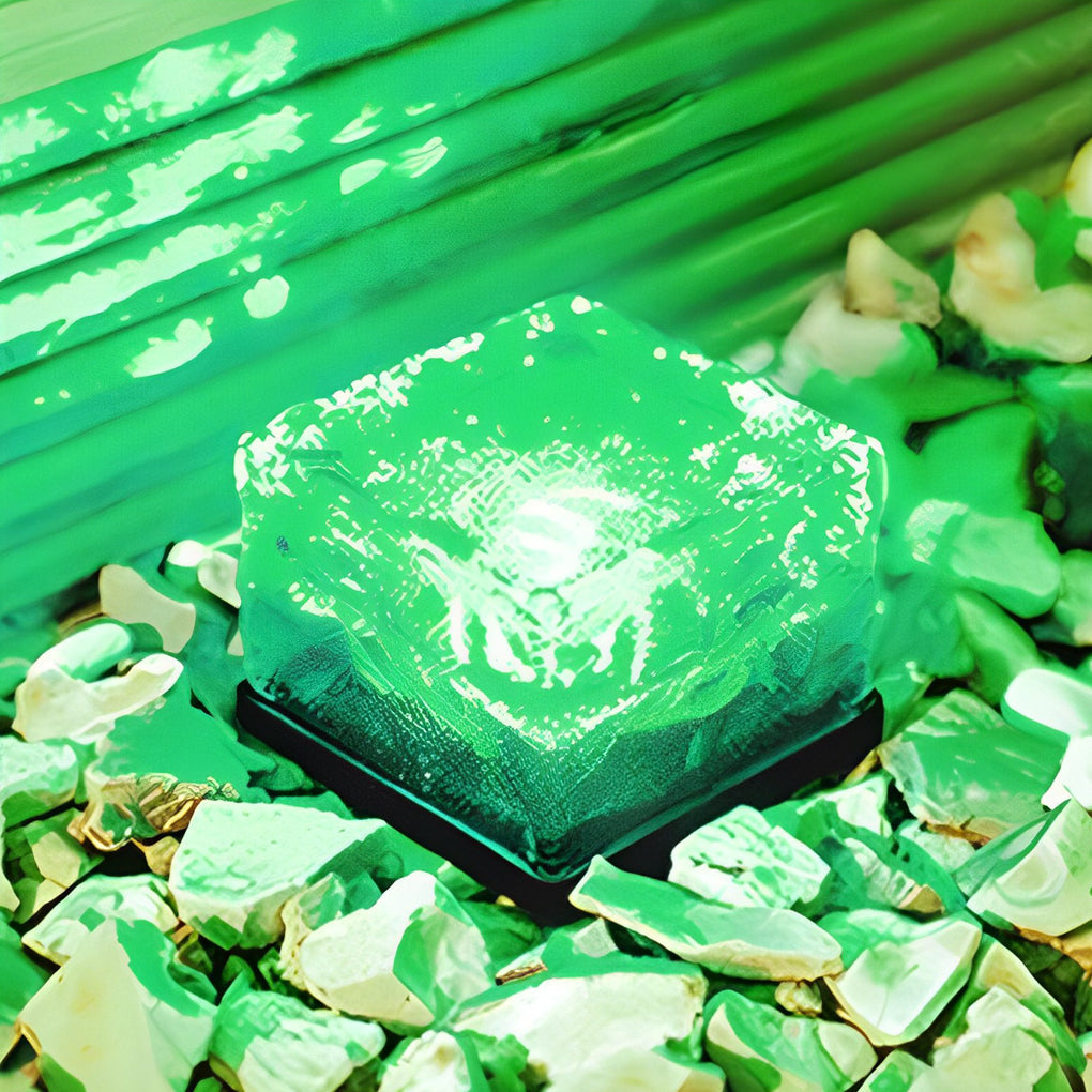 Maglene Solar Ice Cube Step Lights, Colorful Crystal-Glass Design