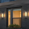 Vintage sort aluminiums LED-væglampe til udendørs brug, med solcellemulighed