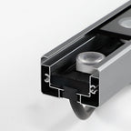 Lineær LED udendørs vægvaske-lys, børstet aluminium og glas