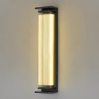 Quenna Modern LED Strip Outdoor Wall Light, Black Stainless Steel Design