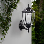 Solar Outdoor Post Light, Vintage Aluminum Fence Lighting With LED