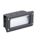 Klassiske LED-udendørs trinlys, sandgråt aluminium, IP65