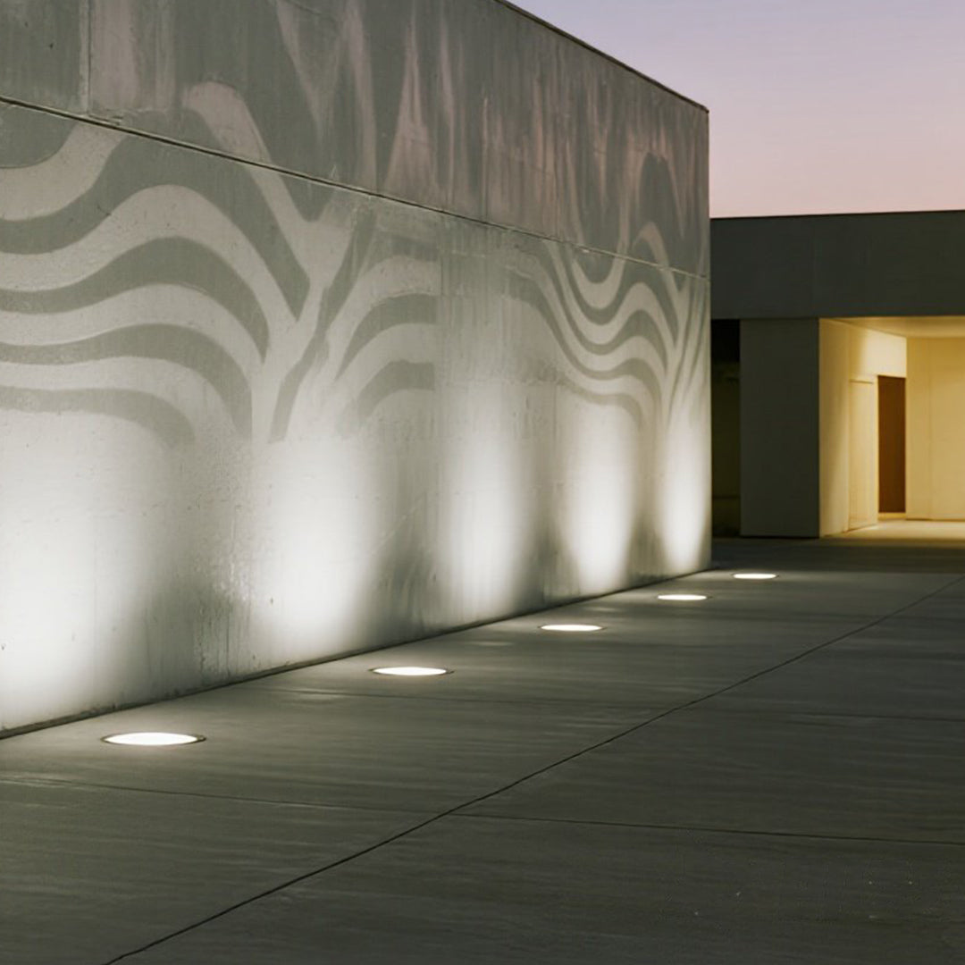 Inground Outdoor Lights, Primrose Minimalist Aluminum Step Fixture