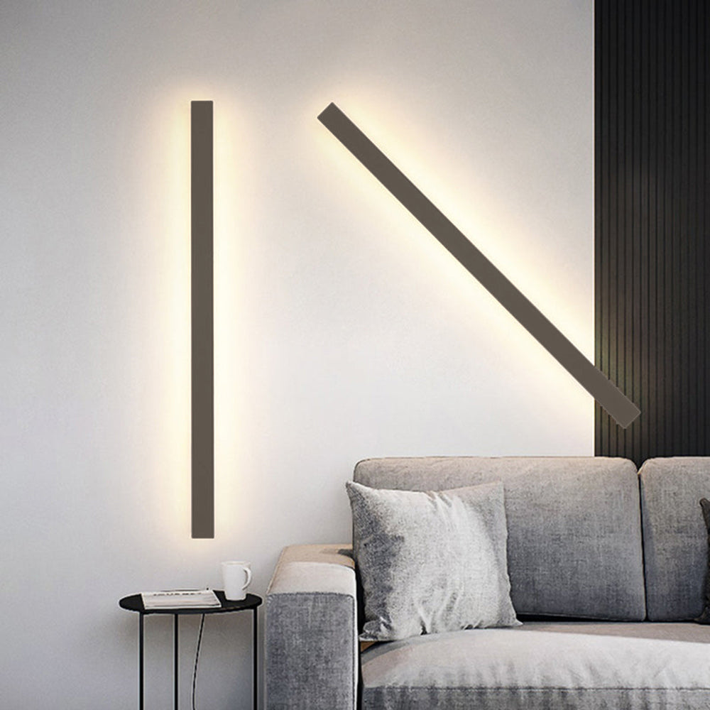 Minimalistisk metal udendørs væglampe med LED-stribe, Arisha design