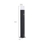 Solar LED Bollard Light With Motion Sensor, 3-Step Warm White