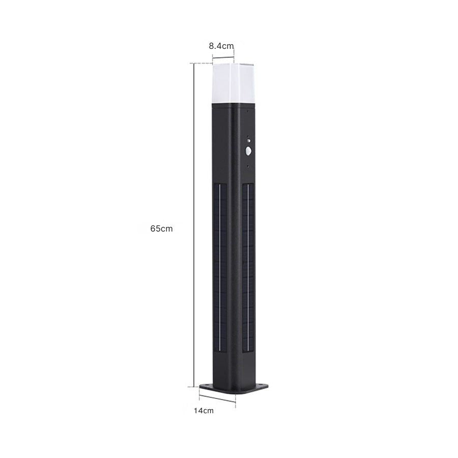 Solar LED Bollard Light With Motion Sensor, 3-Step Warm White