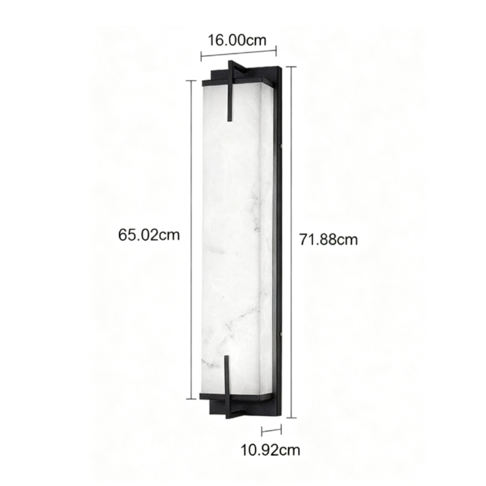 Outdoor Resin Wall Sconce with Rectangular LED Light Panel