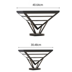 Lampe de poteau géométrique moderne Mary en aluminium, noir mat