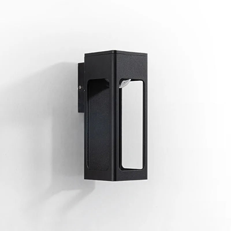 Luz de Parede Geométrica em Metal Solith Preta, IP65 à Prova de Água para Exterior