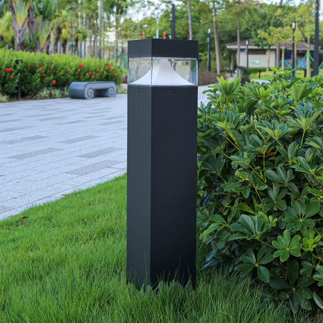 80cm Black Aluminum Lawn Bollard Light, OSRAM LED Nordic Design