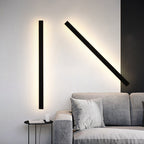 Linear Metal Outdoor Wall Light With Acrylic Diffuser, Black