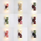 Double-Headed Wall Light, Colorful Painted Metal Shades, E26 LED Included