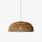 Product view of this Clérachic pendant, its open crosshatch weave and pinched crown loop shown against a plain background.