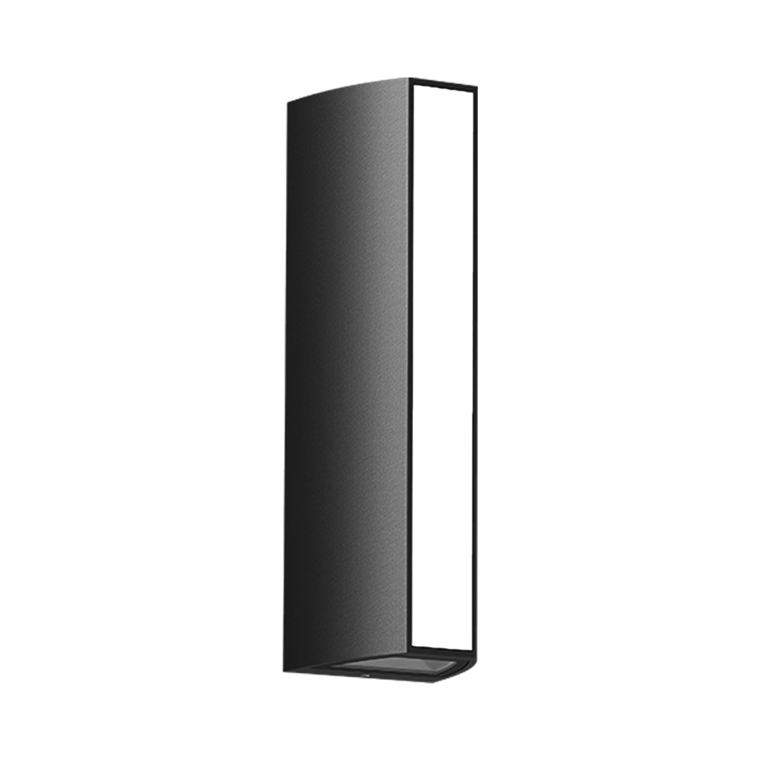Nonfri rektangulær sort aluminium væglampe med flere retninger