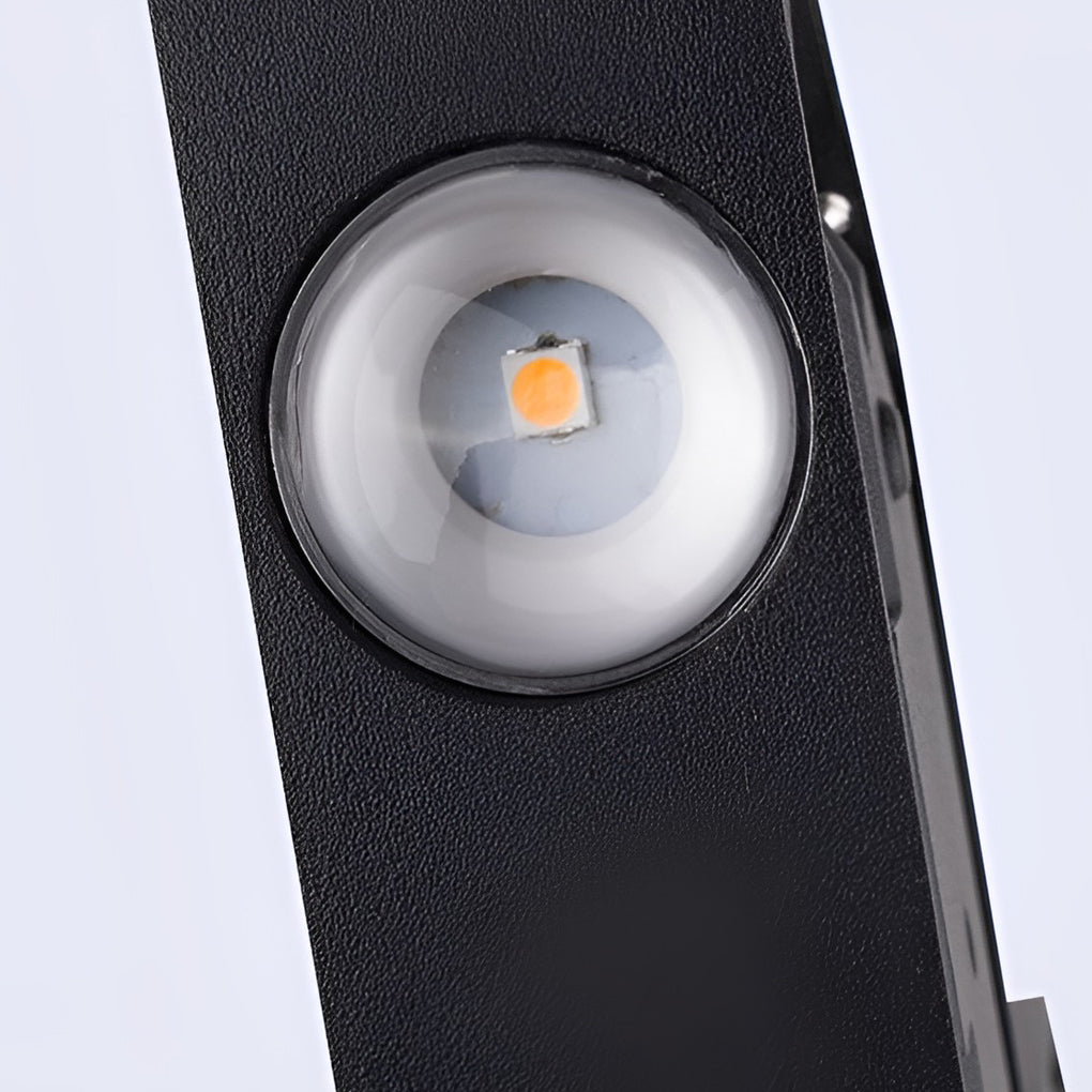 Washer-Style Aluminum Wall Light, V-Shaped Warm LED Beam, IP65 Rated