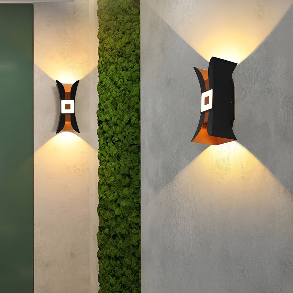 Vægvaskerlampe i støbt aluminium, vejrbestandigt LED-design