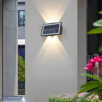 Soldier Solar LED Rectangular Outdoor Wall Lamp, Black ABS