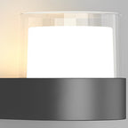 Square Solar Wall Light With Iron Frame, Minimalist LED Outdoor Sconce