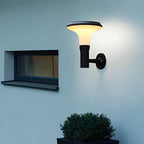 Round Flower-Shape Aluminum Outdoor Wall Lamp, Sunine Solar LED