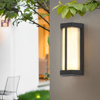 Aluminum Outdoor Wall Light With Double-Layer Acrylic Shade, LED