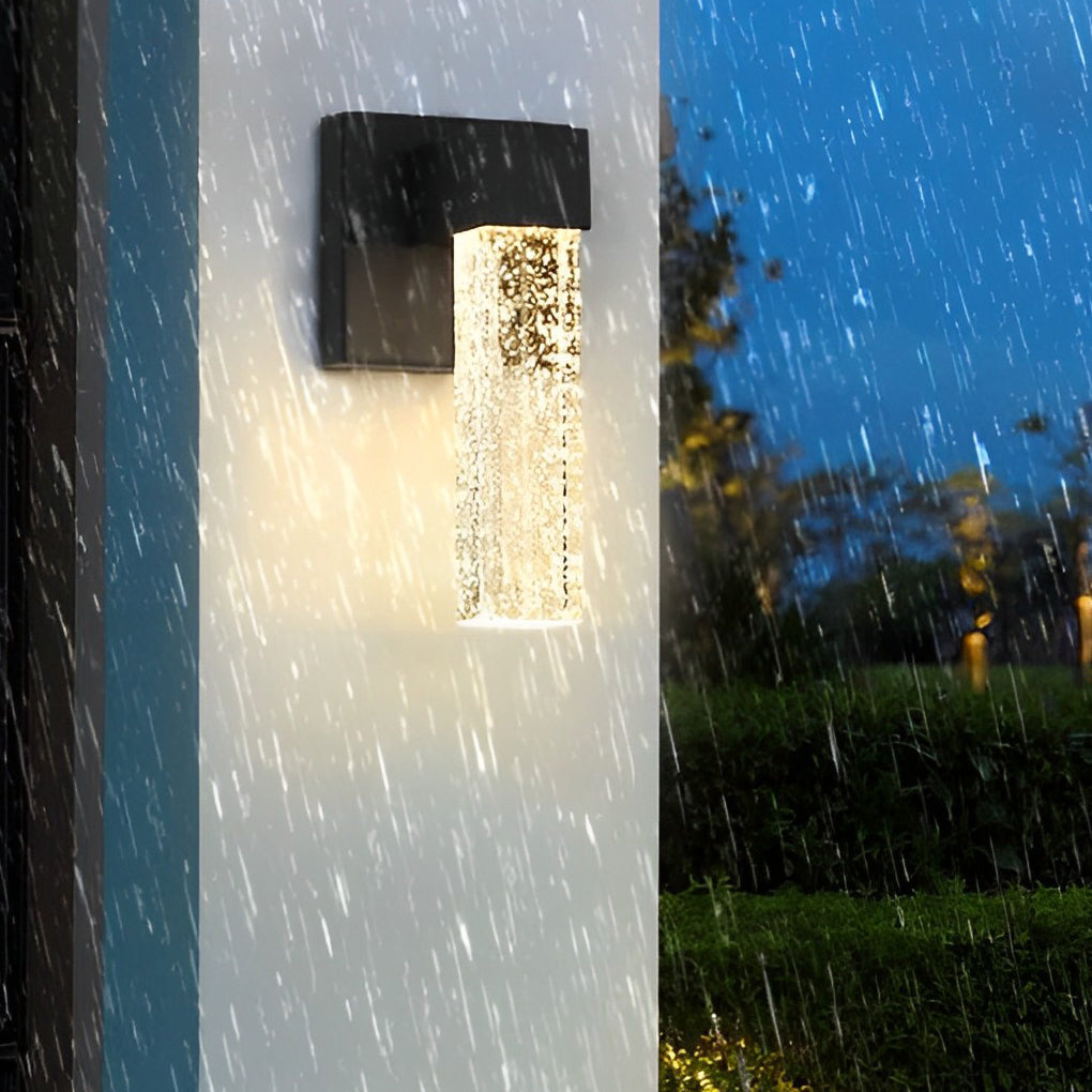 Applique murale LED Veda à bulles de cristal pour espaces extérieurs