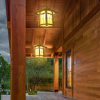 Wyne Branch-Pattern Bamboo-Style Outdoor Lantern Light