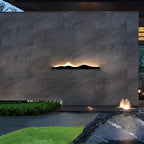 Luz de Parede Moderna em Acrílico para Uso Externo, Design Escultural LED