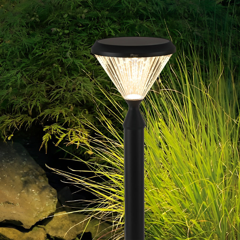 Luz de Parede Solar Redonda Odette com LED, Abajur de Alumínio Riscado