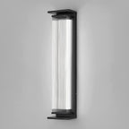 Quenna Modern LED Strip Outdoor Wall Light, Black Stainless Steel Design