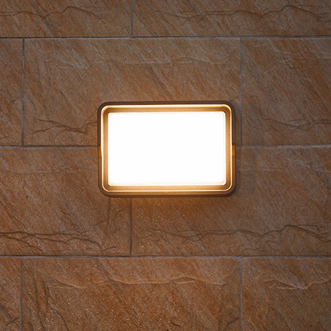 Applique murale LED Stan, aluminium noir flash carré pour l’extérieur  