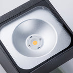 Luz de Parede Exterior em Vidro Industrial, Alumínio Preto Minimalista