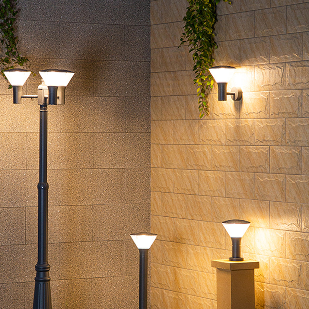 Verica sandgrå aluminium utendørs vegglampe, varm LED-vegglampe