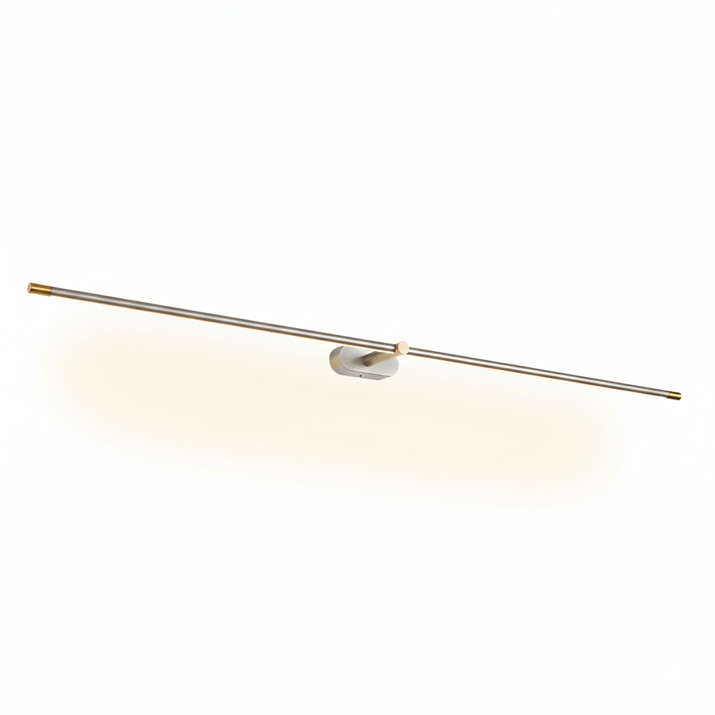 Minimalist Linear Wall Lamp, Metal LED Vanity Light, 3000K, Dimmable