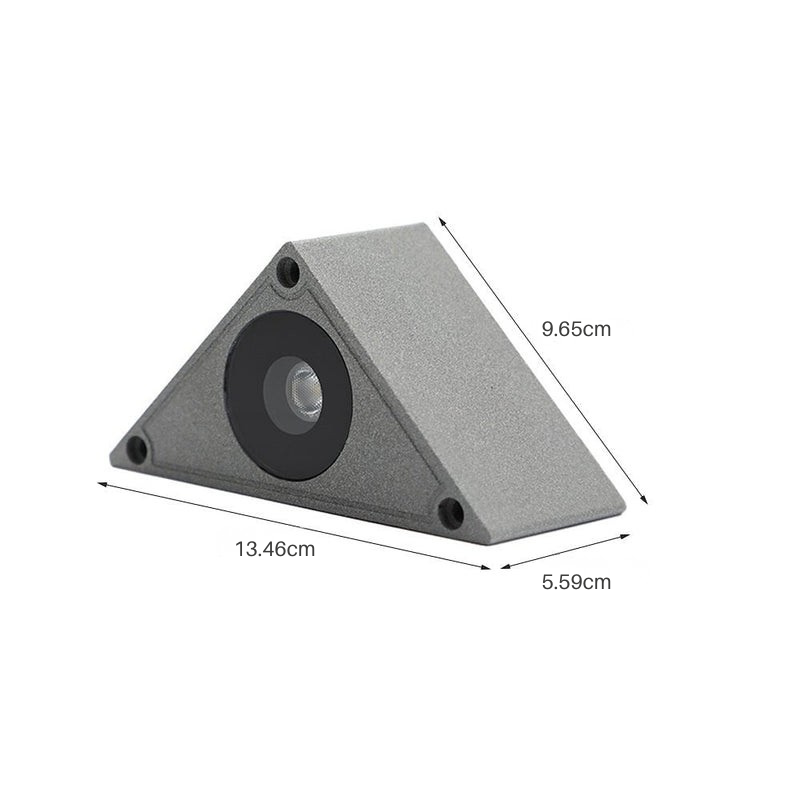 Feda Triangular Black Aluminum LED Deck and Step Light