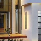 Linear Metal Outdoor Wall Light With Acrylic Diffuser, Black