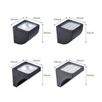 Luz de Parede Exterior em Vidro Industrial, Alumínio Preto Minimalista