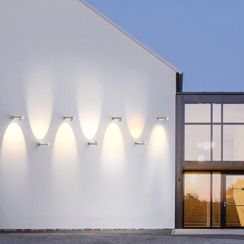 Arandela de Parede Metálica Cilíndrica Ray, Luz LED para Interior e Exterior
