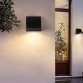 Luz de Parede Exterior em Vidro Industrial, Alumínio Preto Minimalista
