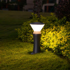 LED udendørs pullertlampe, mat sort støbt aluminium, IP65