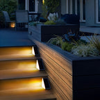 Triangle Solar Step Lights, Automatic Wire-Free Outdoor Lamps