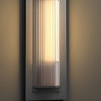 Vintage sort aluminiums LED-væglampe til udendørs brug, med solcellemulighed