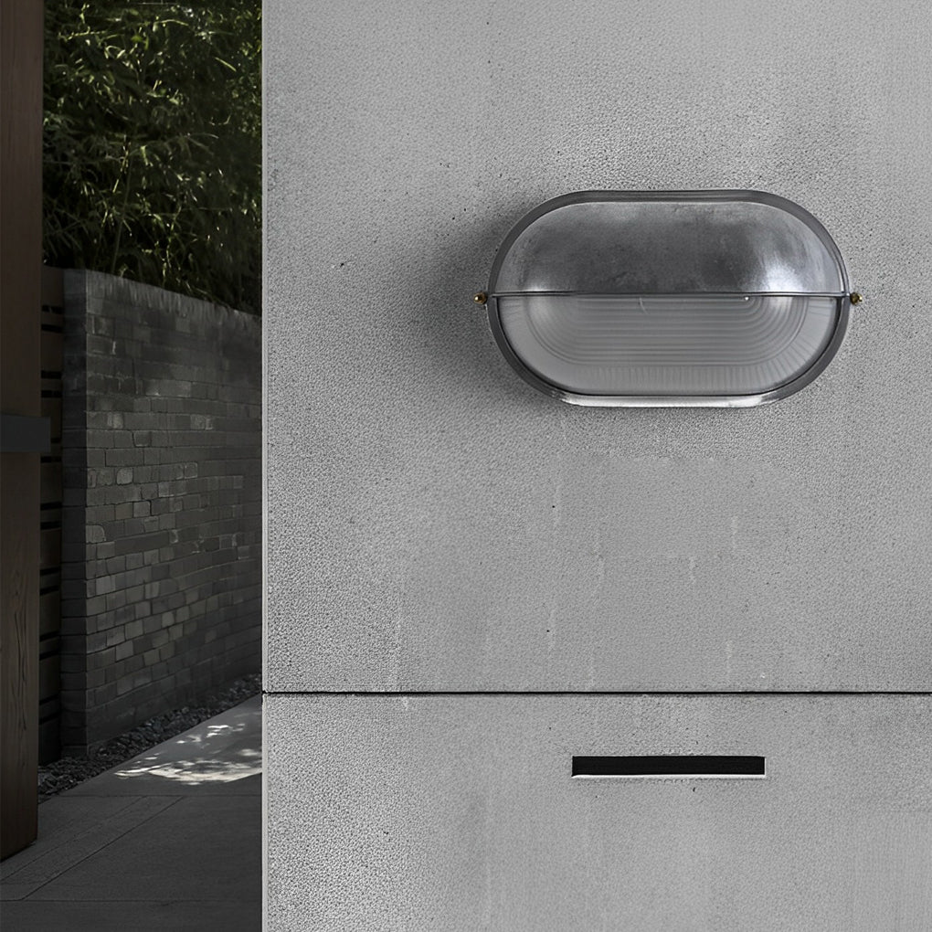 Lâmpada de Parede Exterior em Alumínio Fundido, Design Industrial Retro