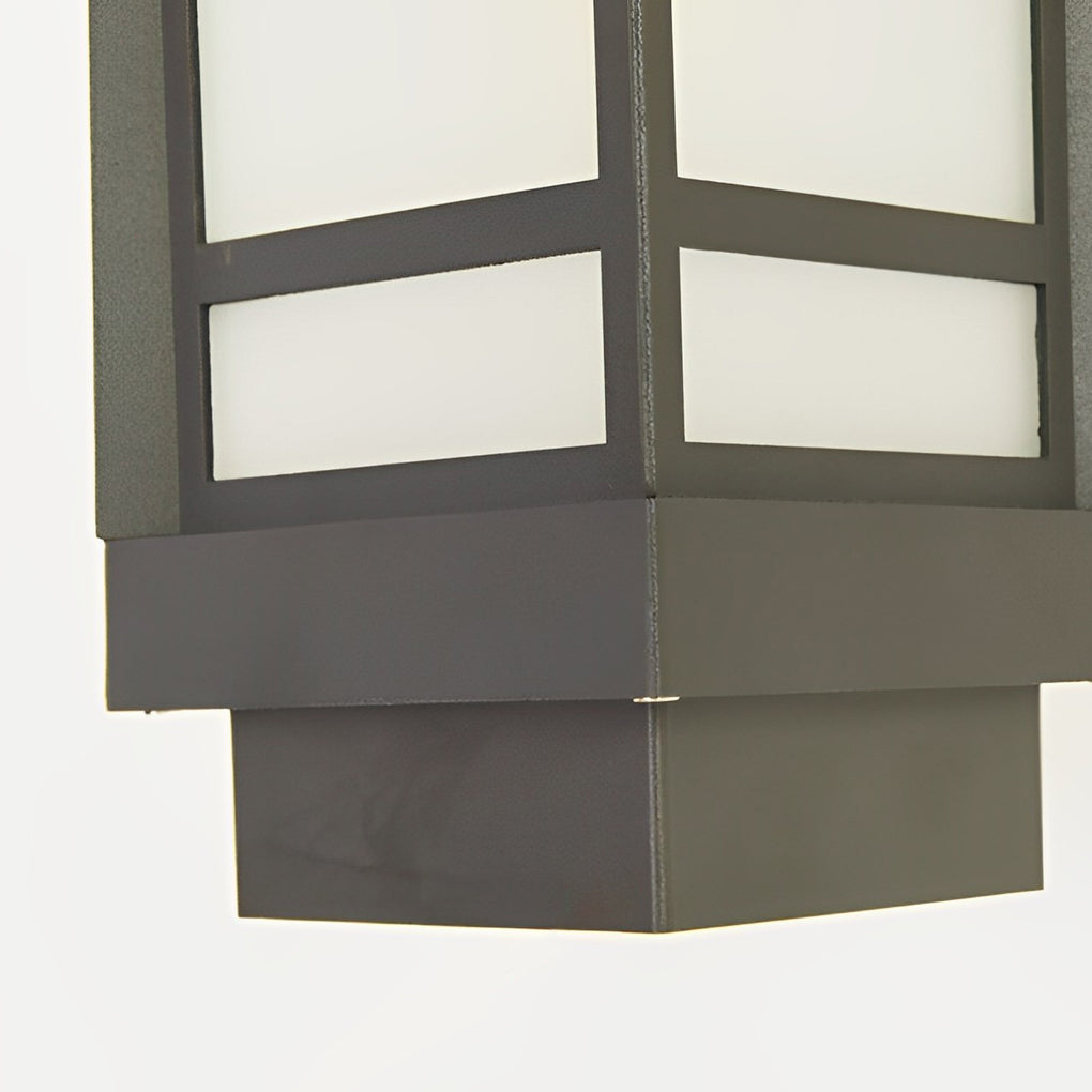 Lampe murale extérieure rétro, abat-jour en verre dépoli avec lumière LED chaude