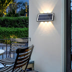 Soldier Solar LED Rectangular Outdoor Wall Lamp, Black ABS