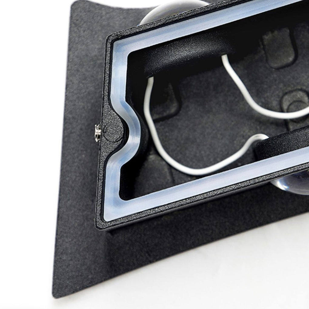 Applique murale LED, Thsina en aluminium noir pour extérieur