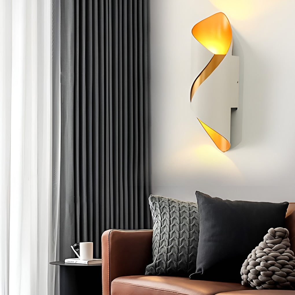 Glass Wall Sconce With LED Light, Indoor Outdoor Modern Fixture
