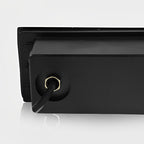 Luz LED embutida para degraus em alumínio preto para escadas exteriores
