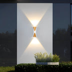 Modern Aluminum Outdoor Wall Lamp With Warm LED Glow, IP65 Waterproof