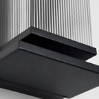 Quenna Modern LED Strip Outdoor Wall Light, Black Stainless Steel Design